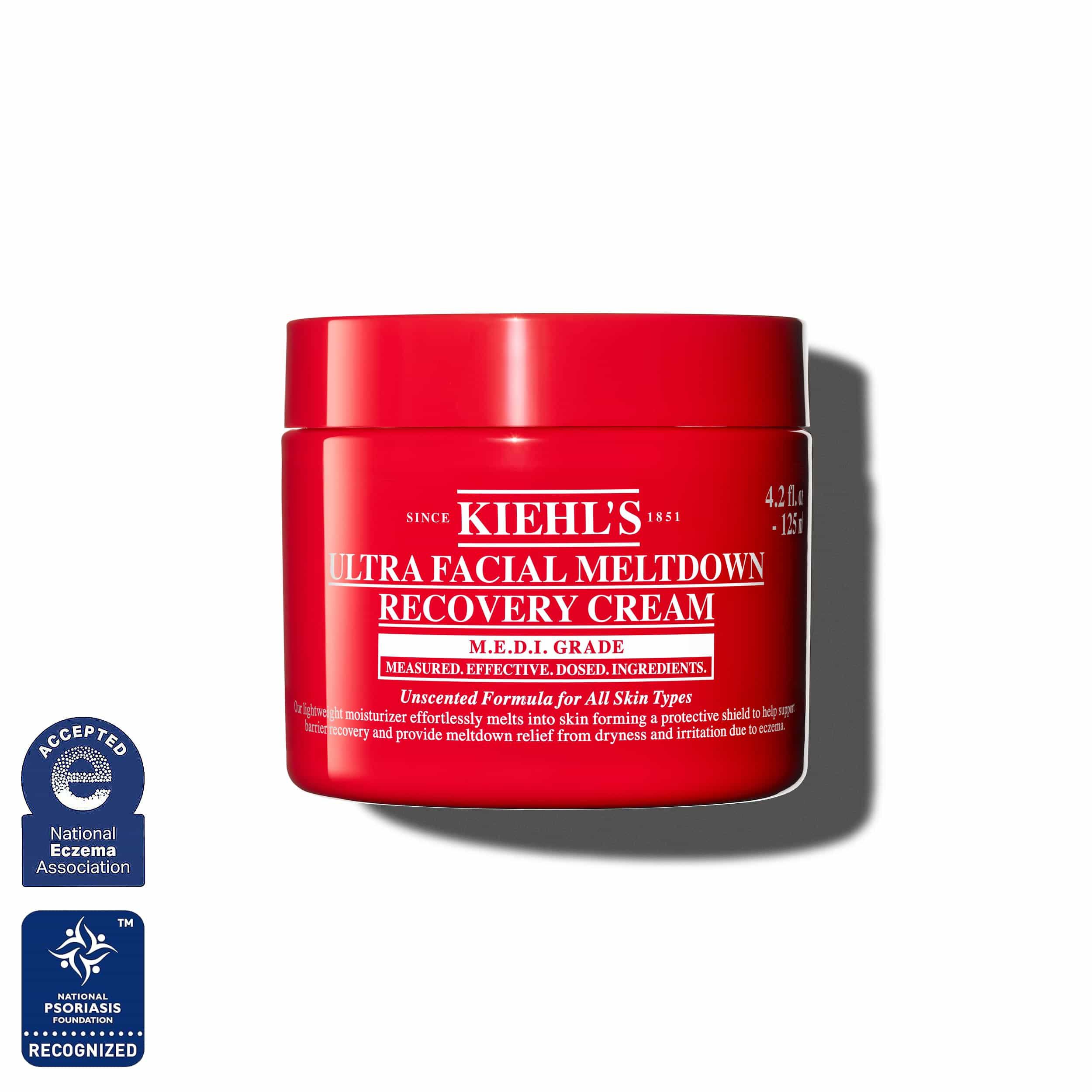 Rod burk med Kiehl’s Ultra Facial Meltdown Recovery Cream Whip, 125 ml storlek.