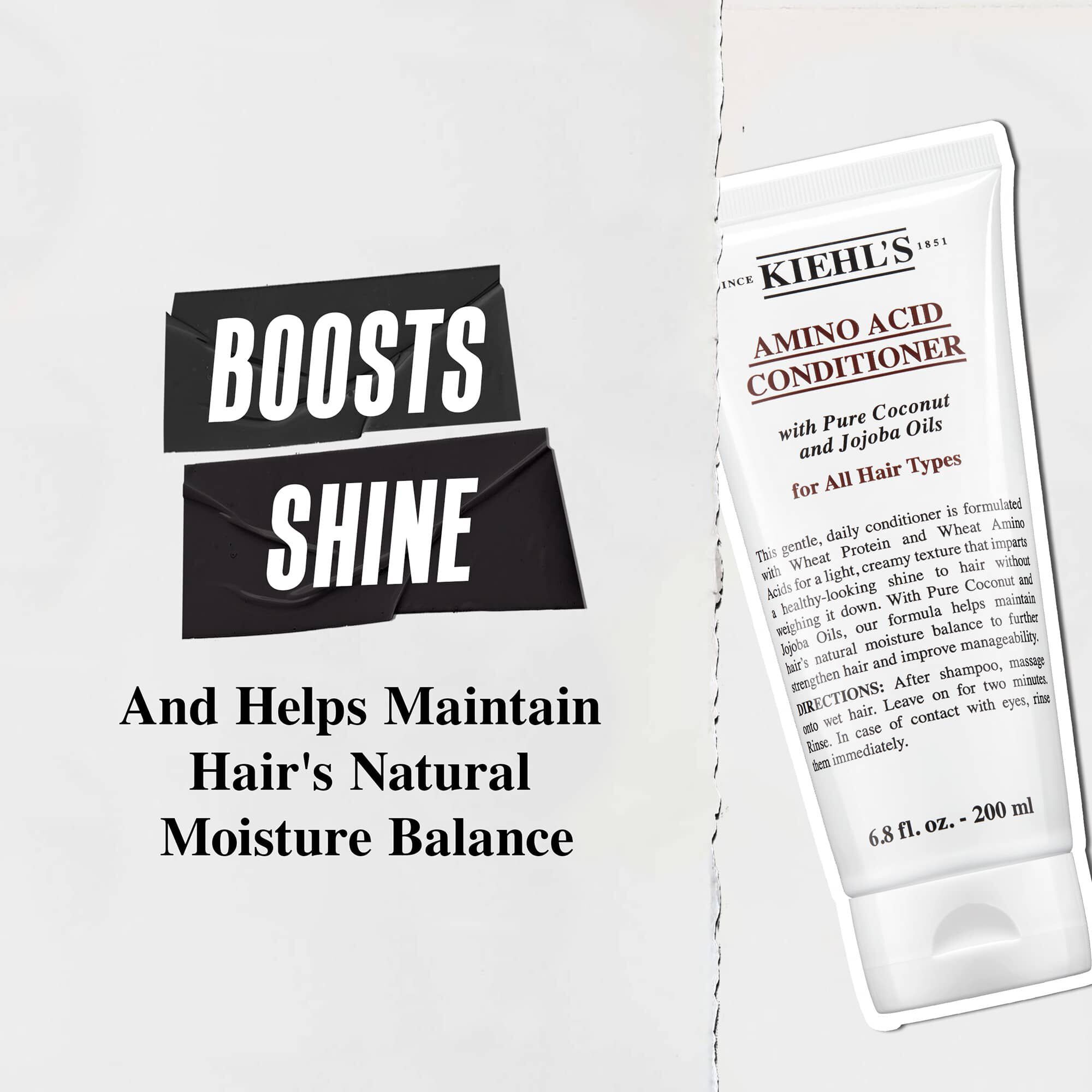 Kiehl's Amino Acid Conditioner – okar glansen och hjalper till att bibehålla hårets naturliga fuktbalans