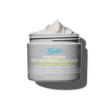 Foto på oppen burk av Kiehl's Rare Earth Cleansing Masque