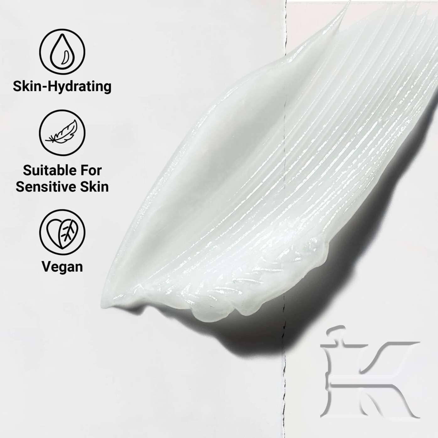 Narbild på konsistensen av Lip Balm #1 som visar en kramig, återfuktande formula utformad for att återfukta lapparna.