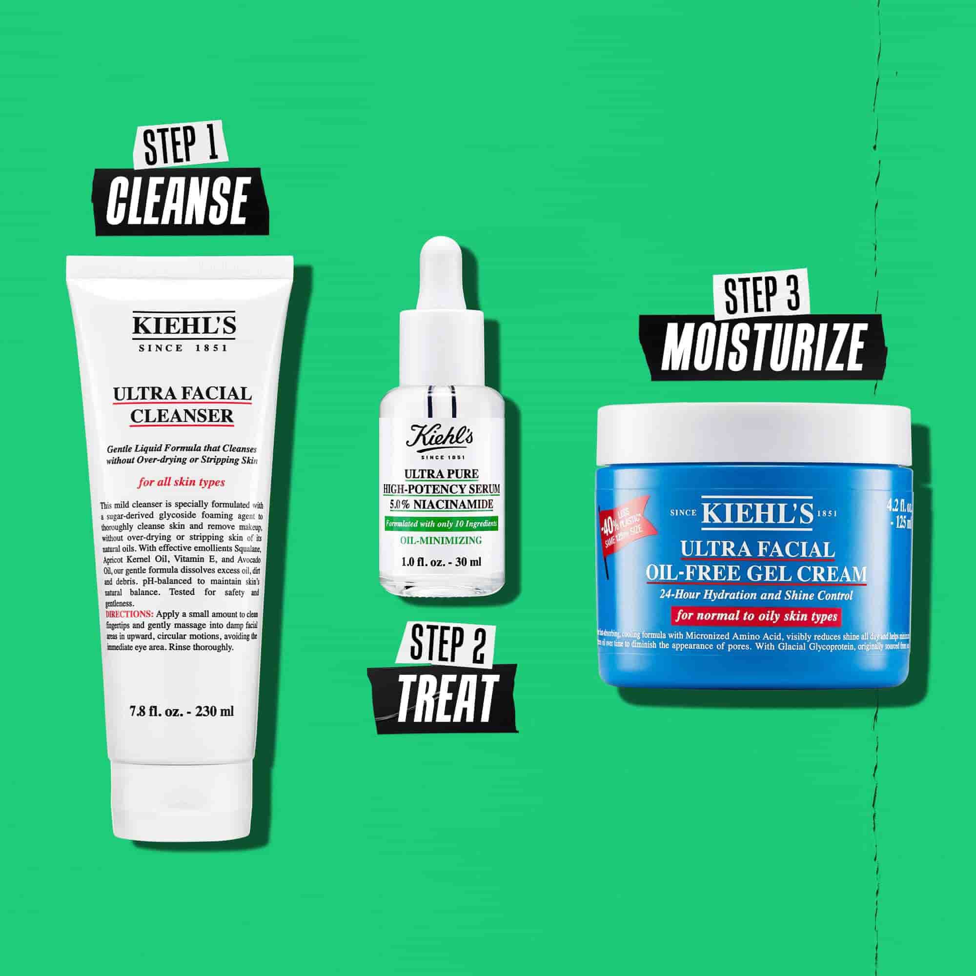 Illustration av rutin med Kiehl's Ultra Pure High-Potency Serum