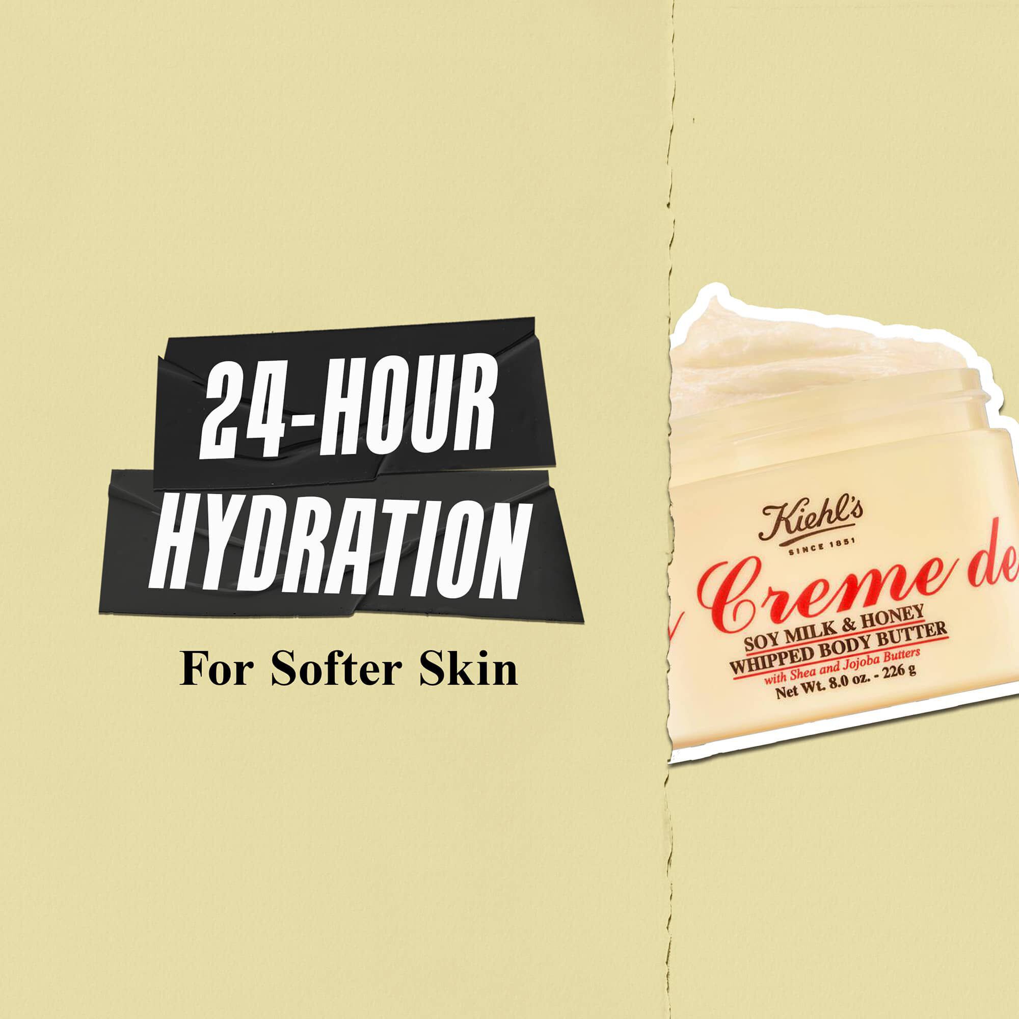 Kiehl's Creme de Corps Whipped Butter bodybutter ger 24 timmars återfuktning for mjukare hud