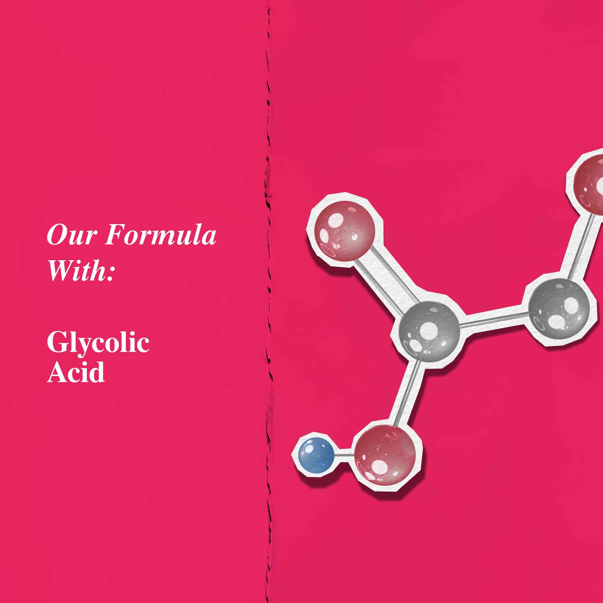 Grafik over nyckelingredienser som lyfter fram glykolsyra.