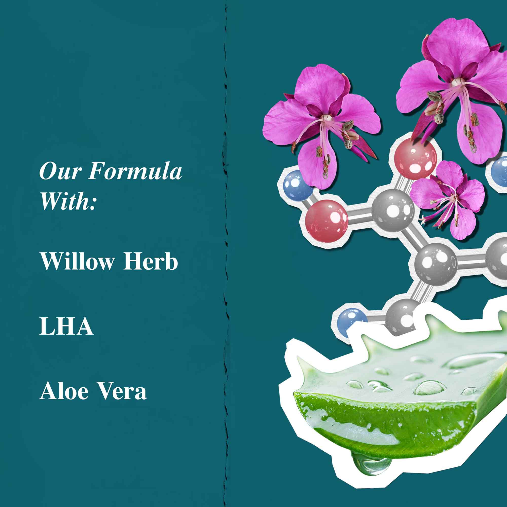 Ingrediensgrafik for Close Shavers Squadron Smooth Glider Precision Shave Lotion, som lyfter fram mjolkort och aloe vera.