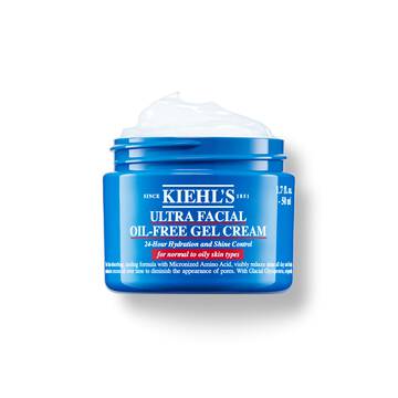 En 50 ml burk med Kiehl's Ultra Facial Oil-Free Gel Cream mot en vit bakgrund.