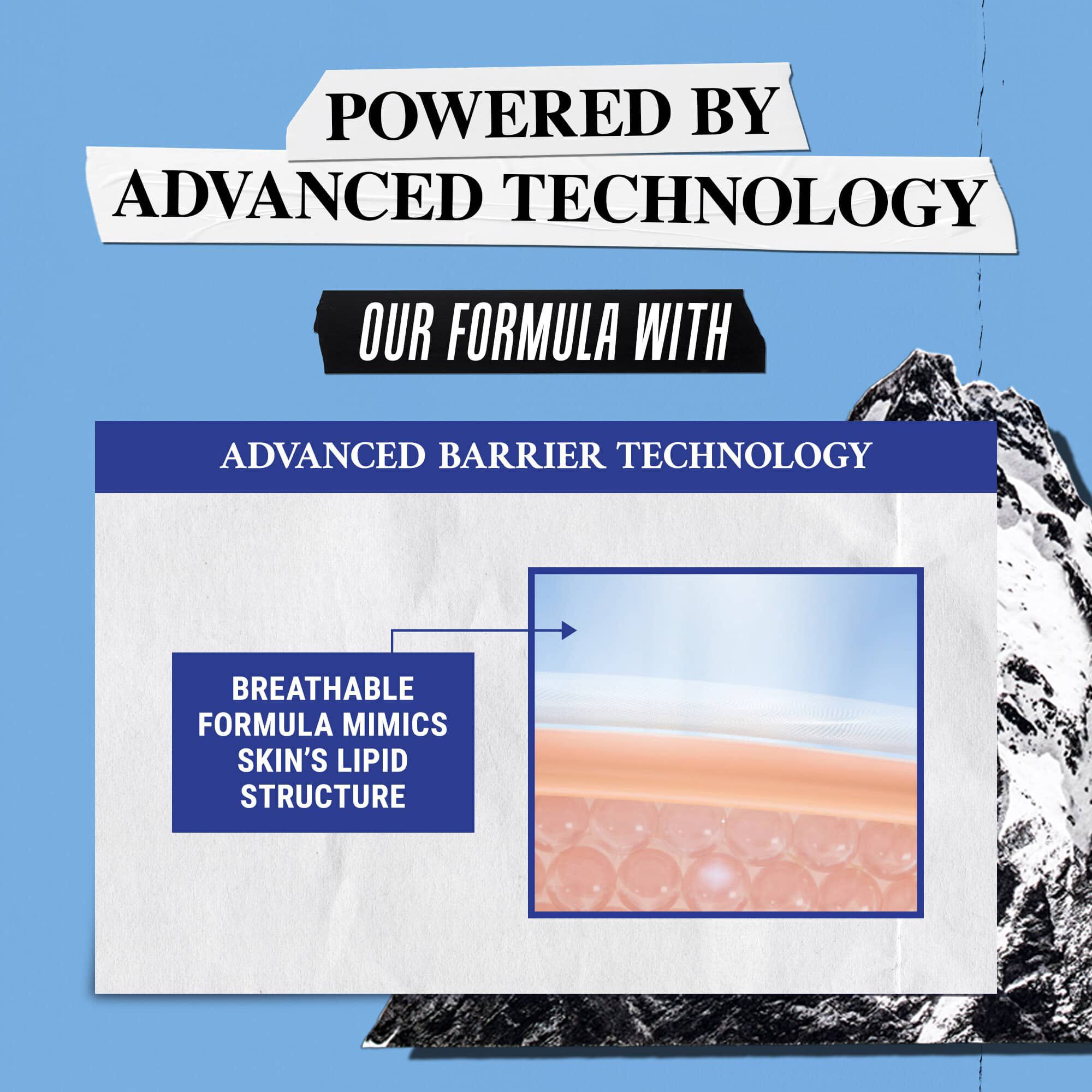 Illustration av avancerad teknologi – formel som andas och efterliknar hudens lipidstruktur