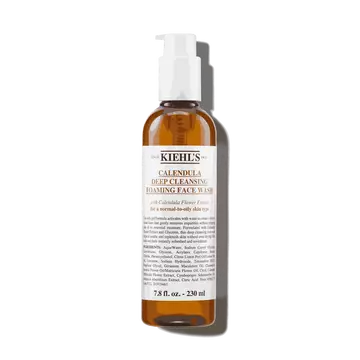 Flaska med Kiehl's Calendula Deep Cleaning Foaming Face Wash
