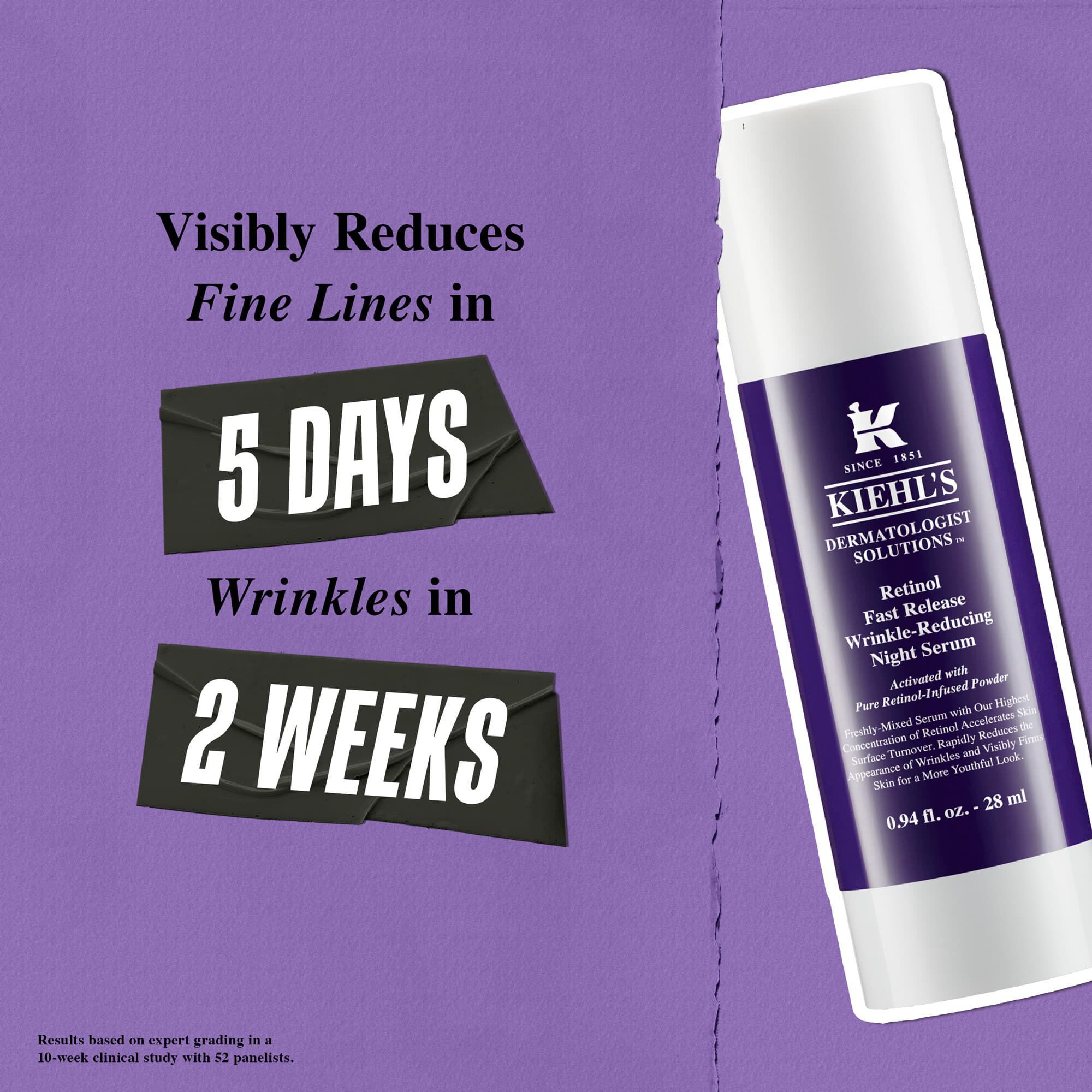Retinol Fast Release Night Serum reducerar synligt fina linjer på 5 dagar och rynkor på 2 veckor