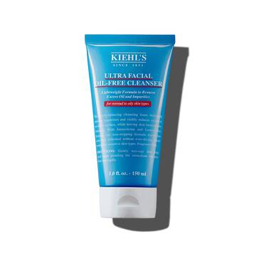 En 150 ml tub med Kiehl's Ultra Facial Oil-Free Cleanser mot en vit bakgrund.