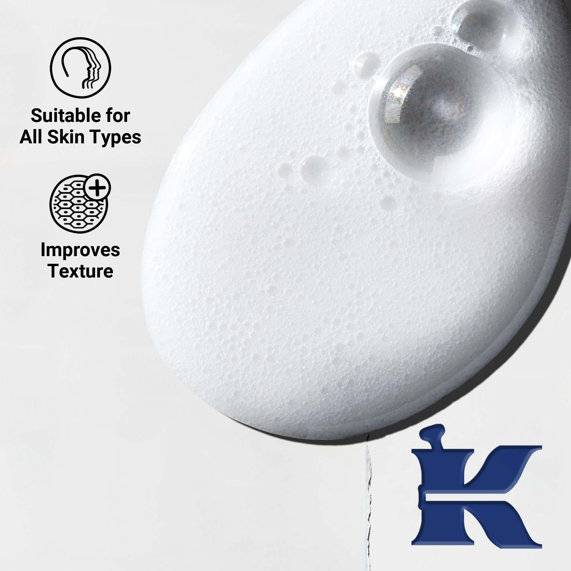 Narbild på konsistensen av Body Fuel; kramig, återfuktande formula for hud, hår och hårbotten.